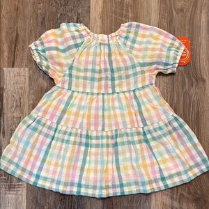 Wonder Nation Multi color Plaid Baby Dress 2T